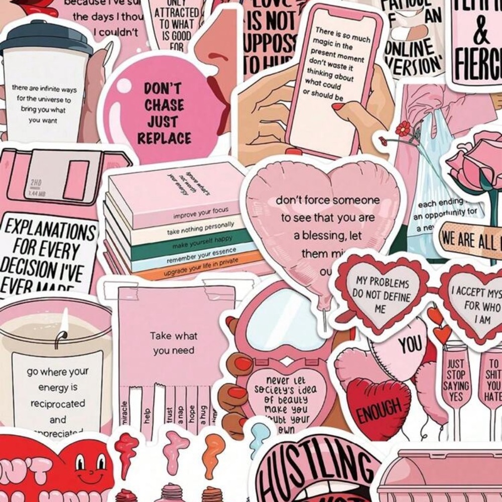 50pcs Inspirational Stickers, Motivational Scrapbook Stickers